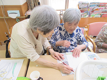 夏の色紙の制作「金魚」 